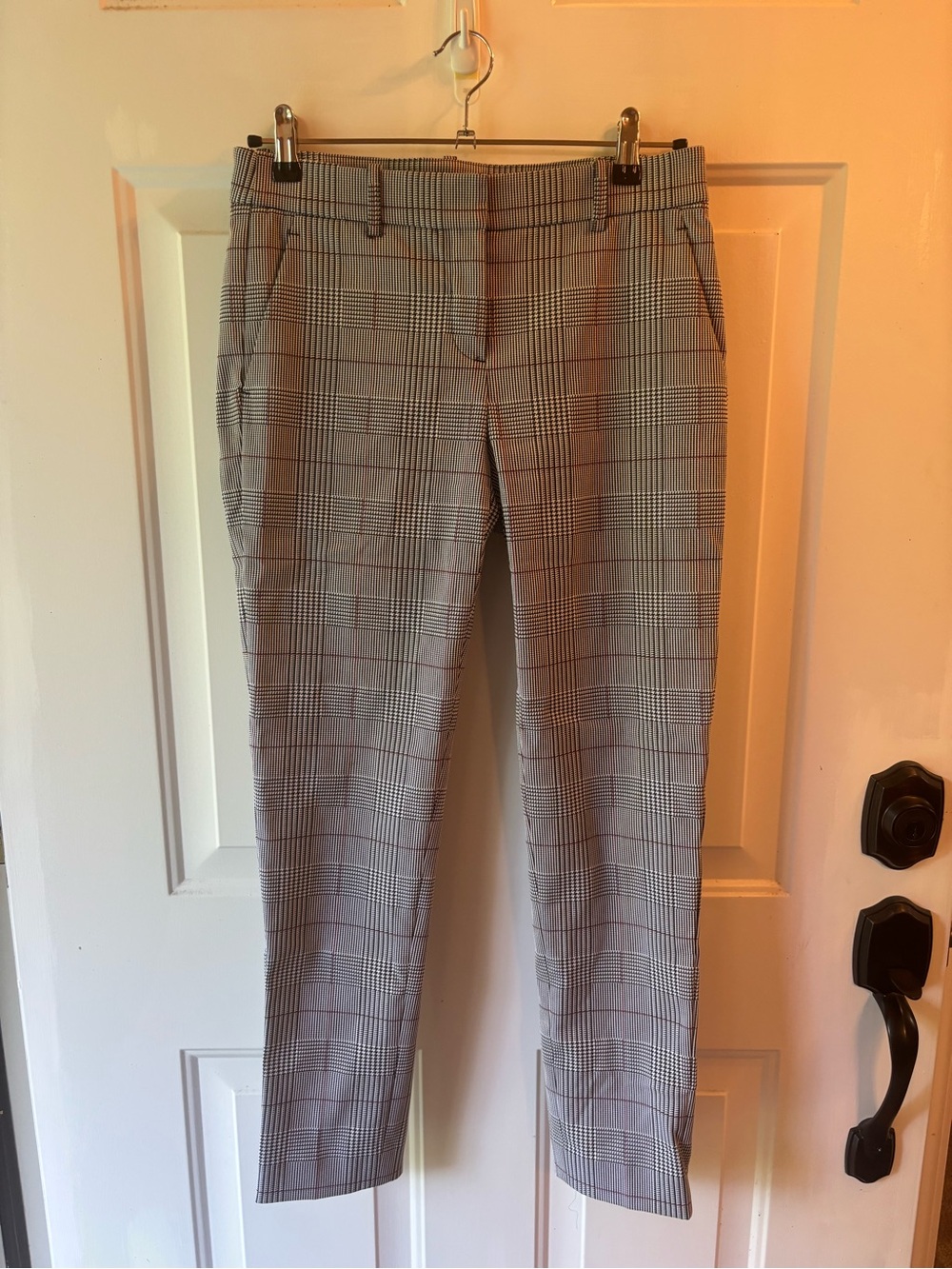 Theory Gray Glen Plaid Trousers